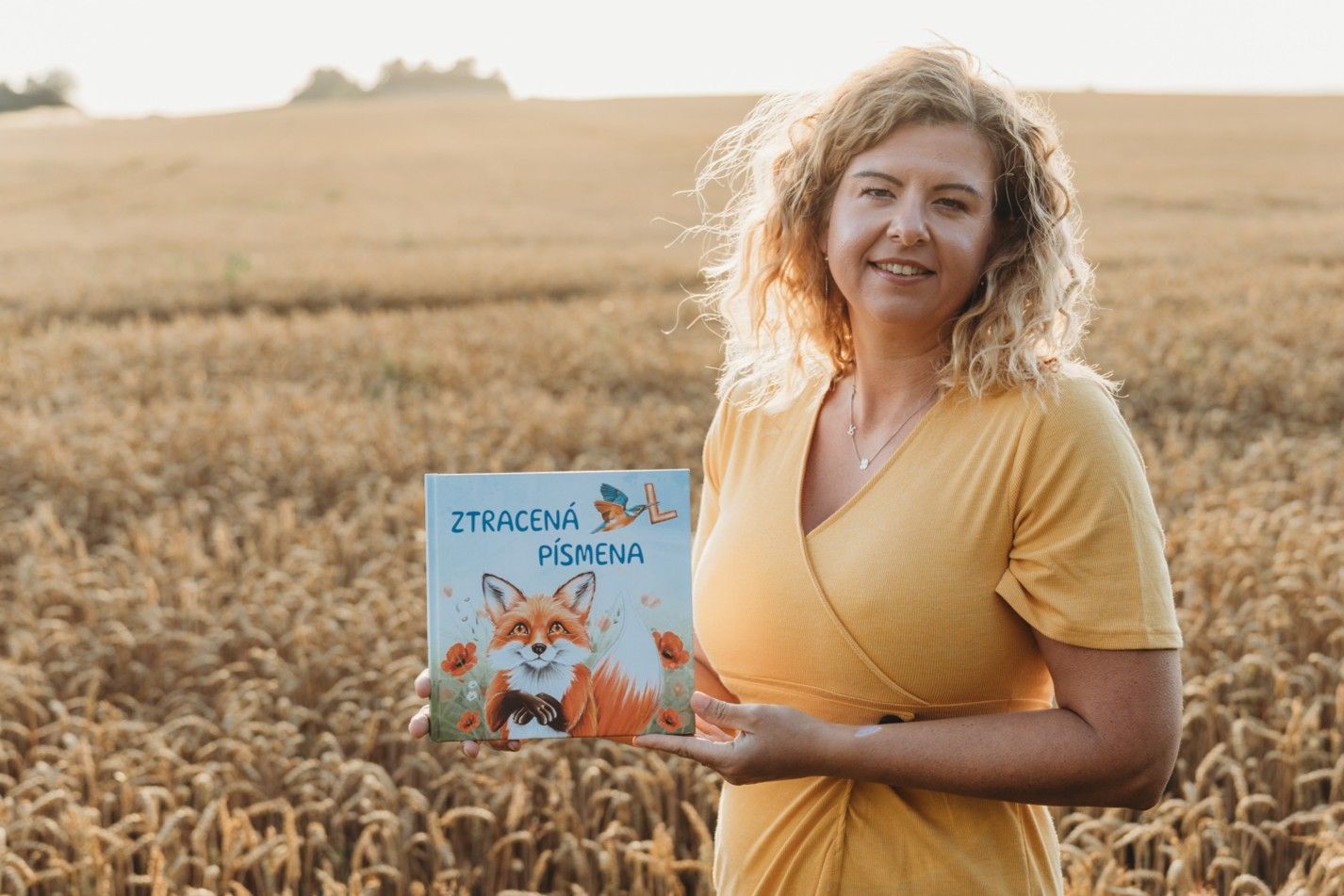 Lucie Strnadová při besedě s dětmi