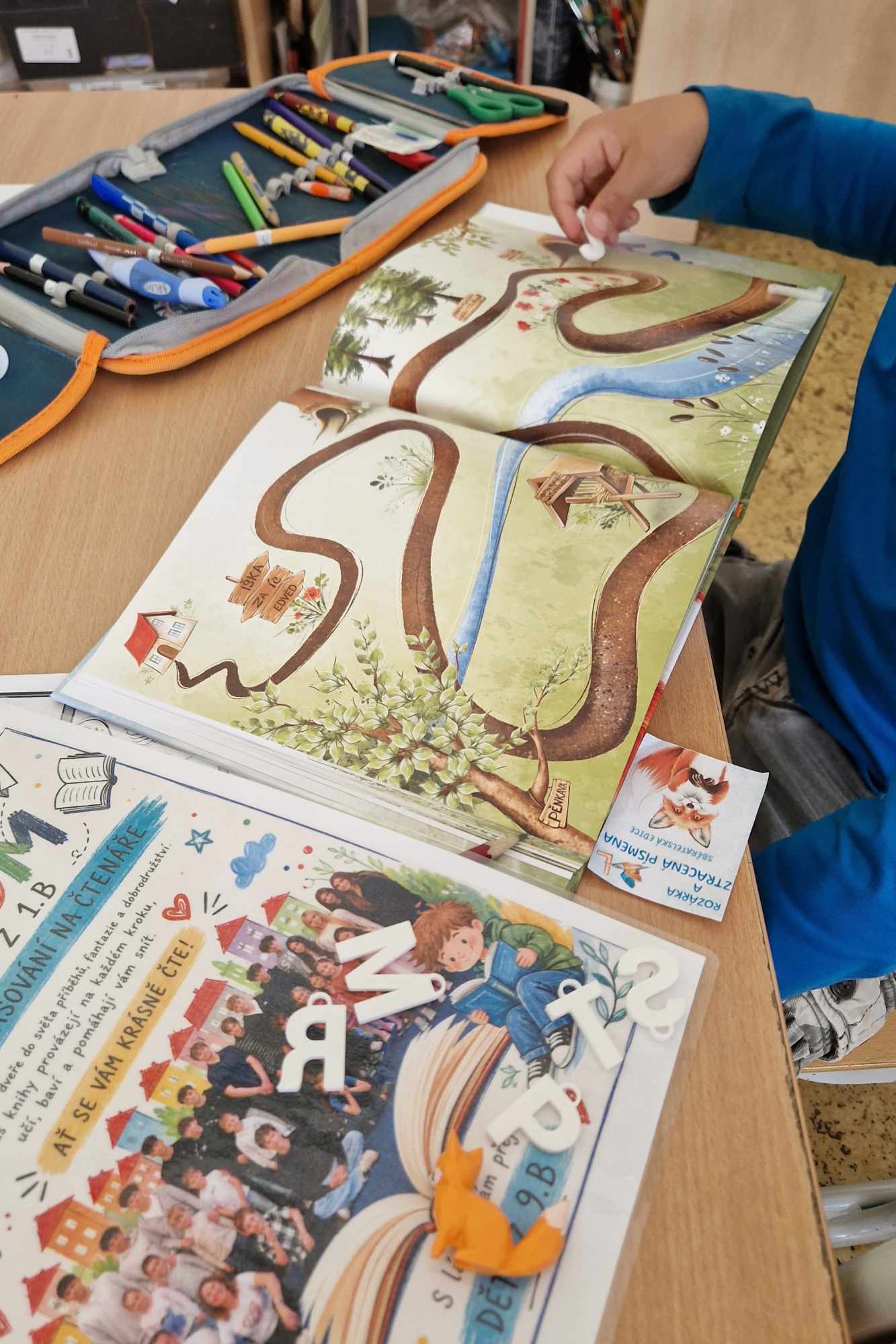 Ukázka práce s knihou Ztracená písmena